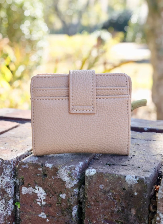 Tate Card Holder Wallet in Tan by Caroline Hill