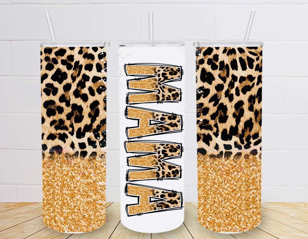 Leopard Mom 20oz Skinny Tumbler