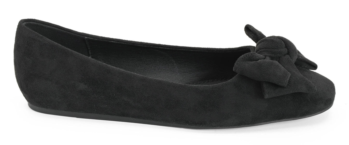 Sugar Rush Black Faux Suede Flats by Corkys