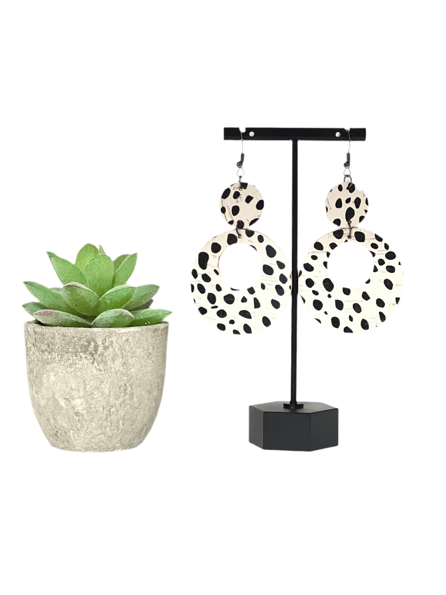 Dalmatian Hoop Earrings