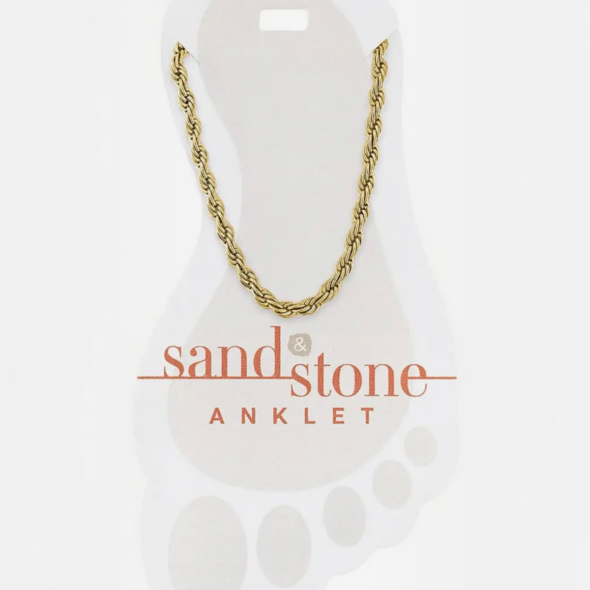 Sand & Stone Anklets: Gold Rope Chain Anklet