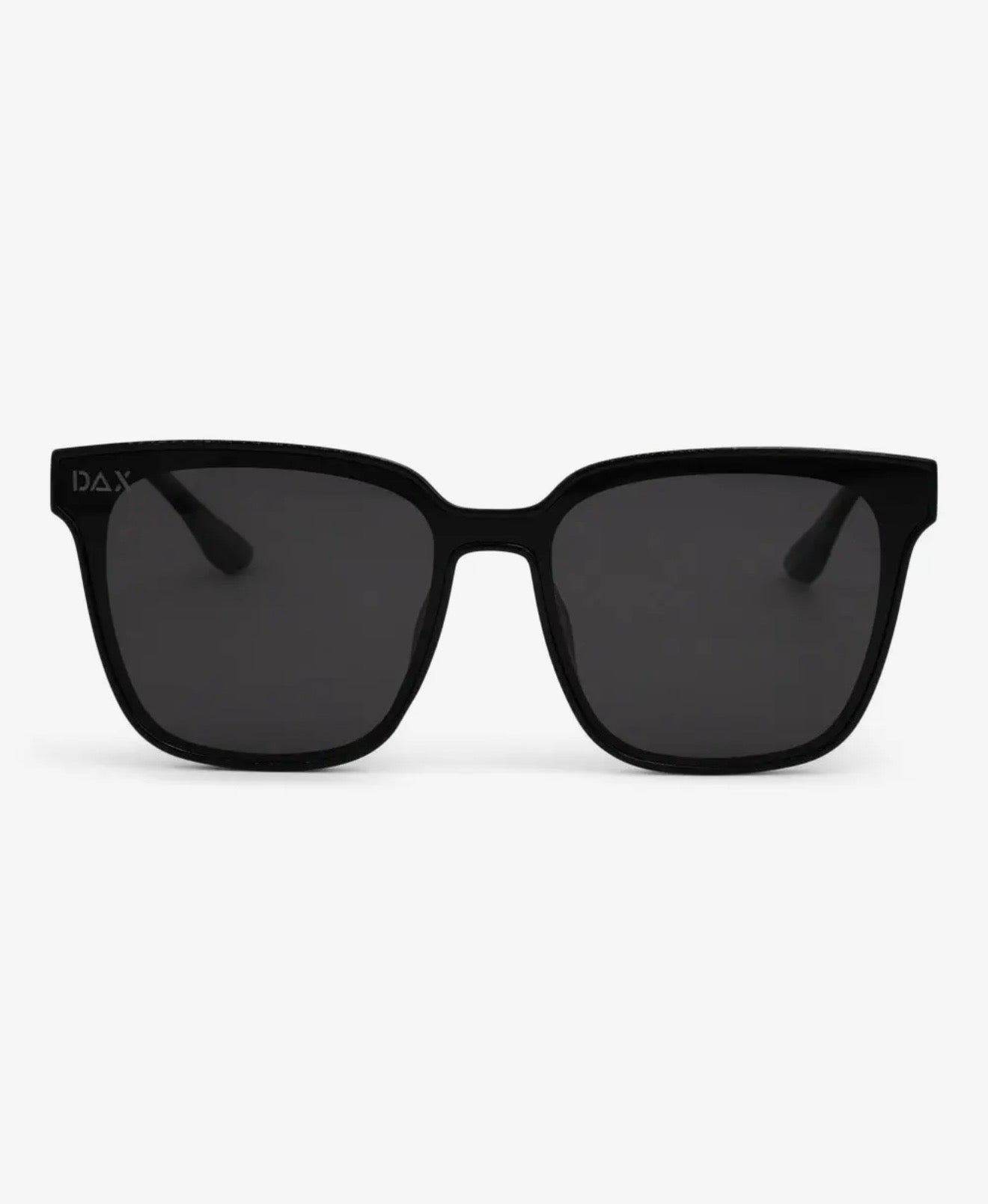 Cam Black Medium/ Large Square Polarized Sunglasses by Dax Eyewear