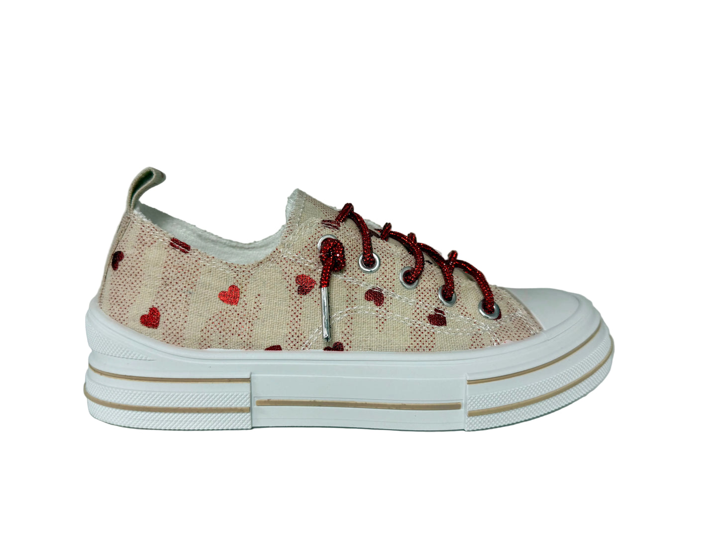 Aman Hearts Natural Red Sneakers by Very G