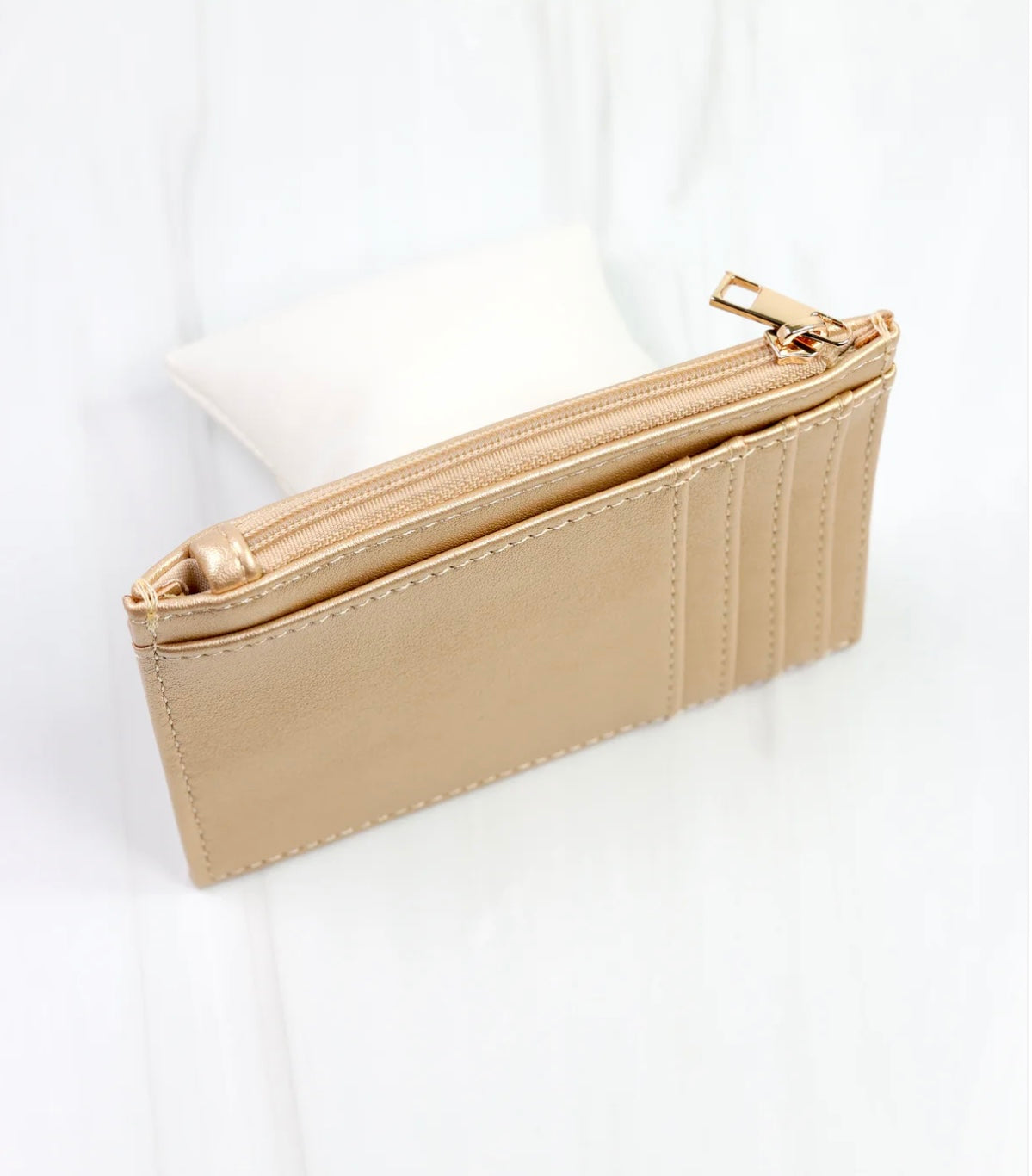 The Molly Card Holder in Gold by Caroline Hill