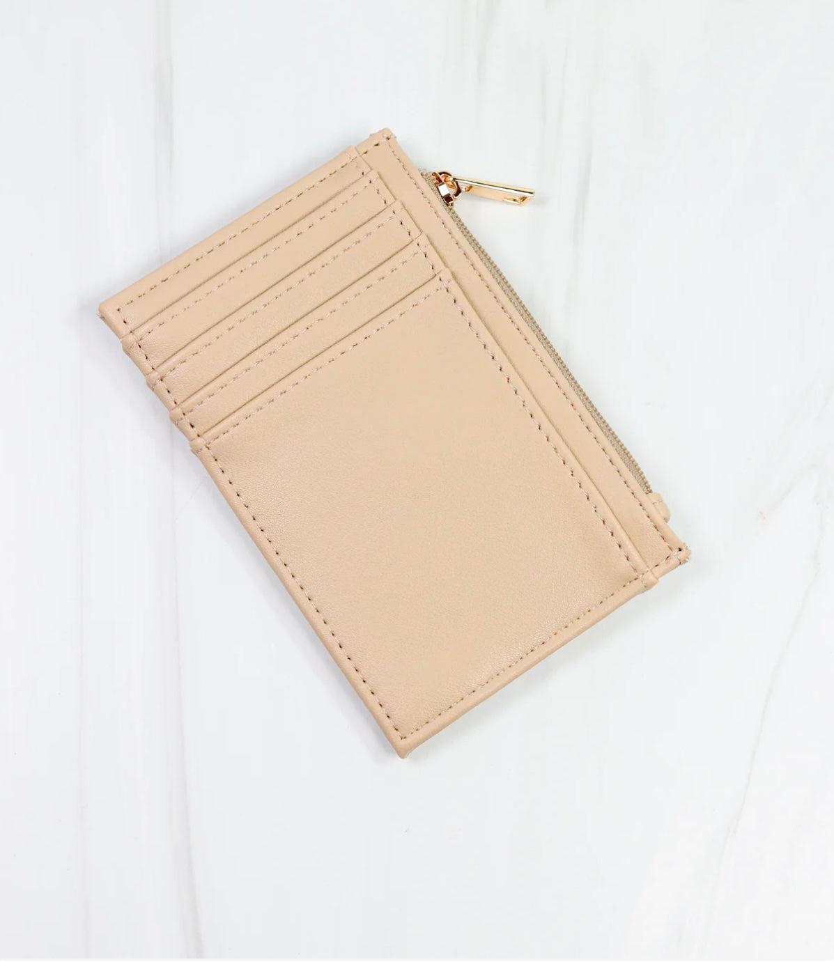 The Molly Card Holder Wallet in Nude by Caroline Hill