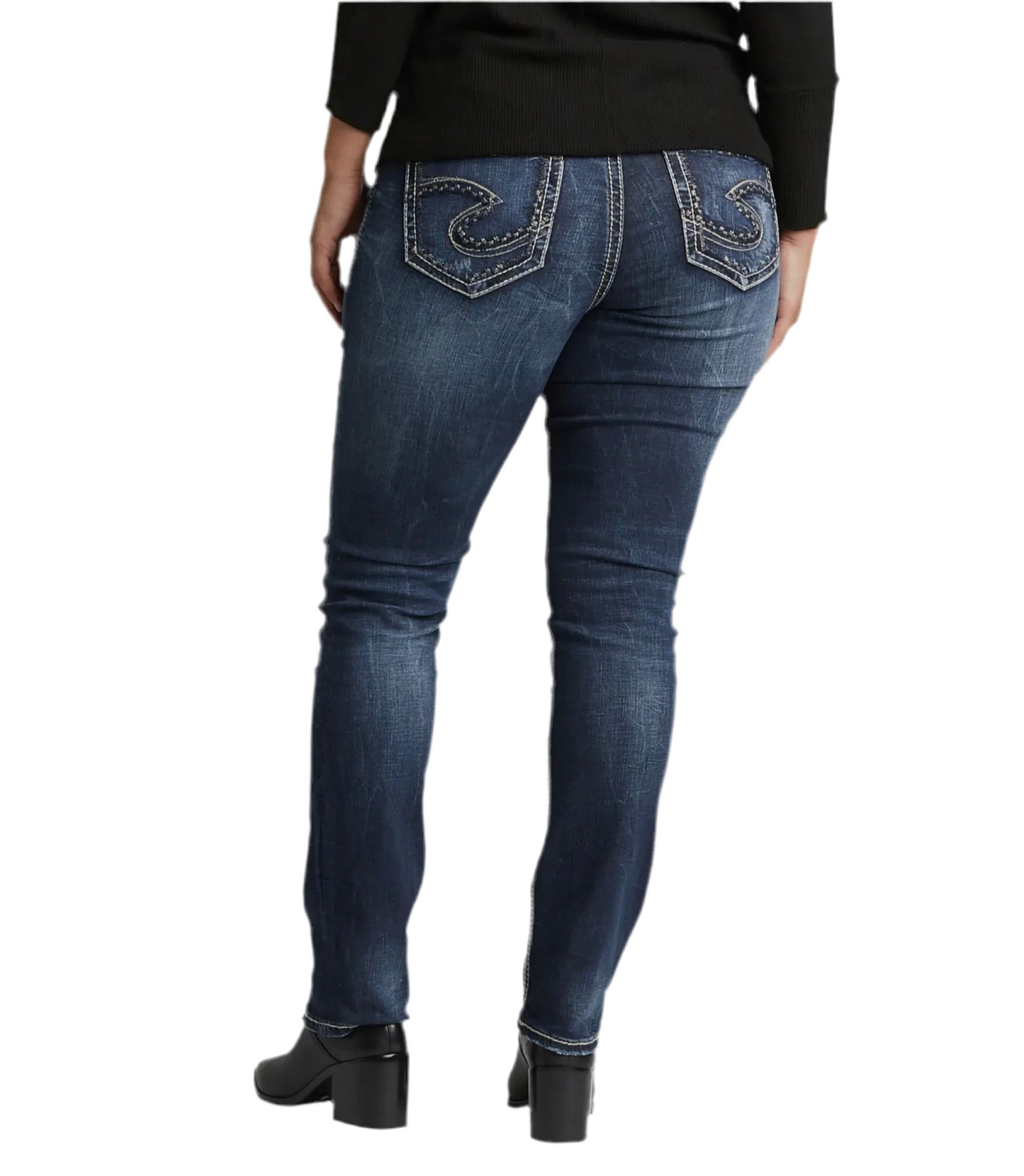 Plus Suki Curvy Fit Mid Rise Straight Leg Jeans By Silver Jeans