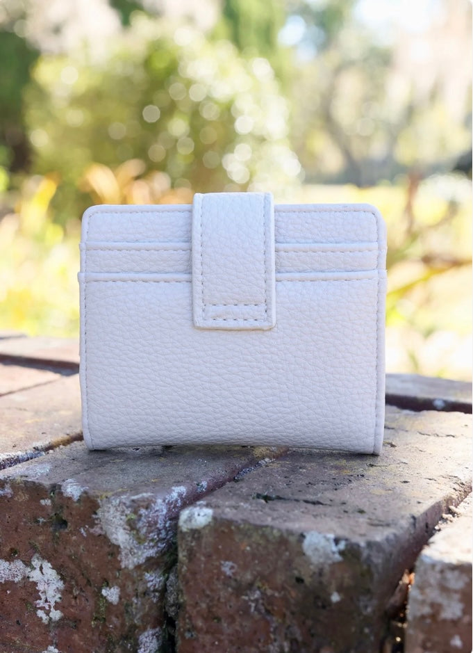 Tate Card Holder Wallet in Cream by Caroline Hill