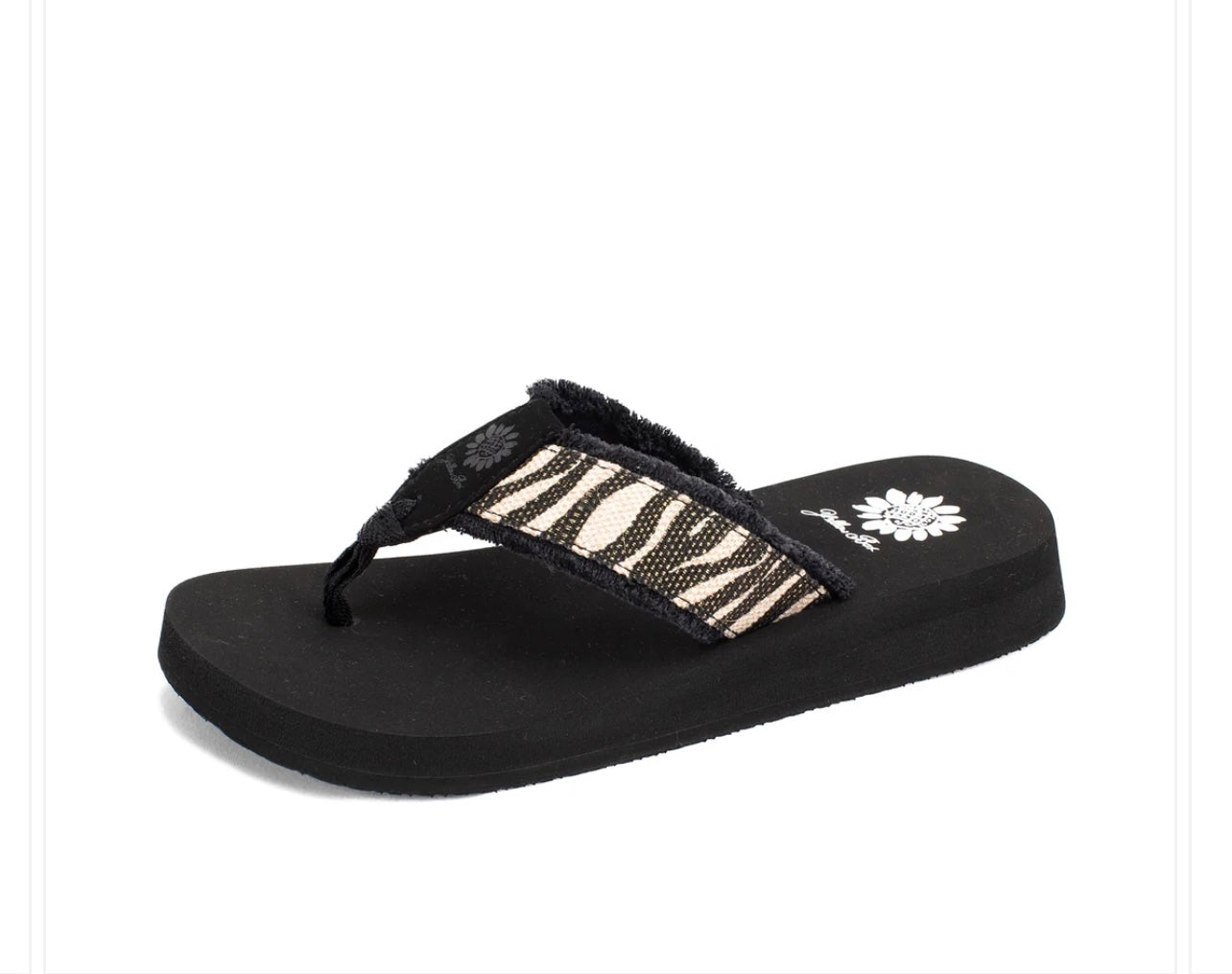 Focus Flip Flops in Zebra by YellowBox