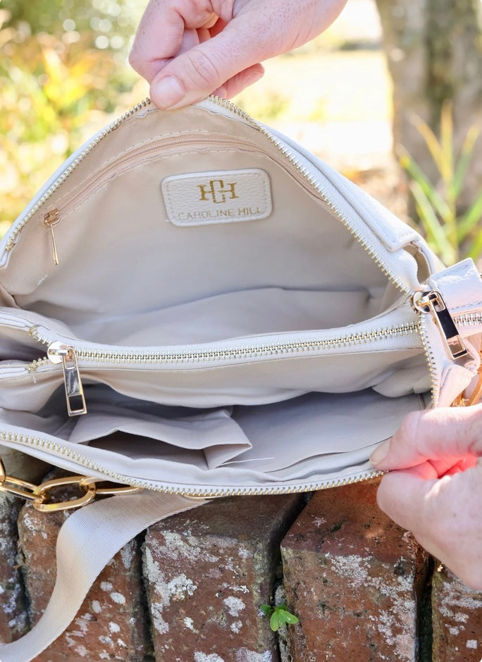 Ariana Crossbody in Cream by Caroline Hill