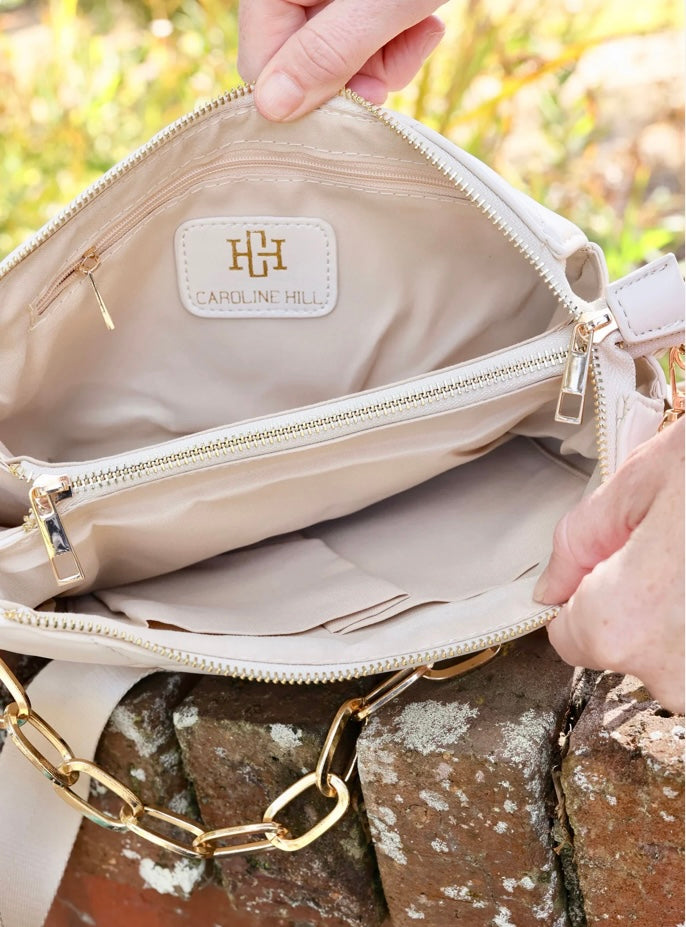Ariana Crossbody Cream Quilted LD by Caroline Hill