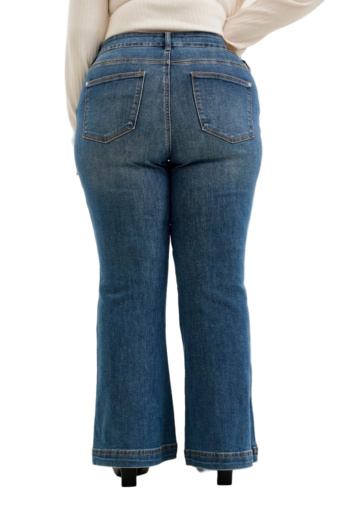 Judy Blue Petite Tummy Control High Waist Flare Jeans