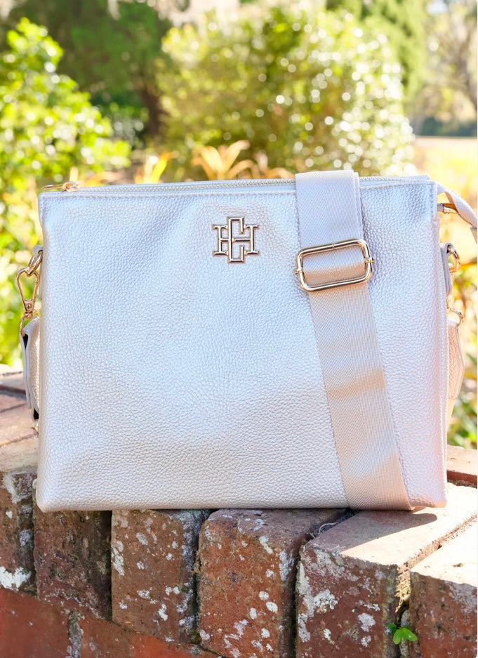 Ariana Crossbody in Pearl by Caroline Hill