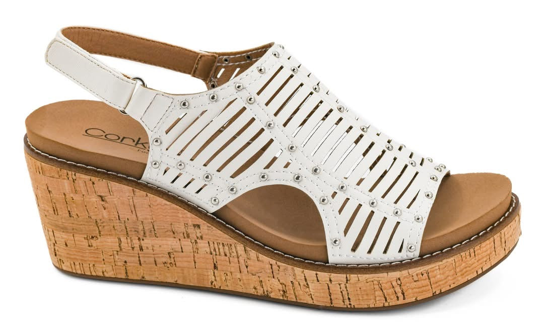 White Can We Go Wedge by Corkys