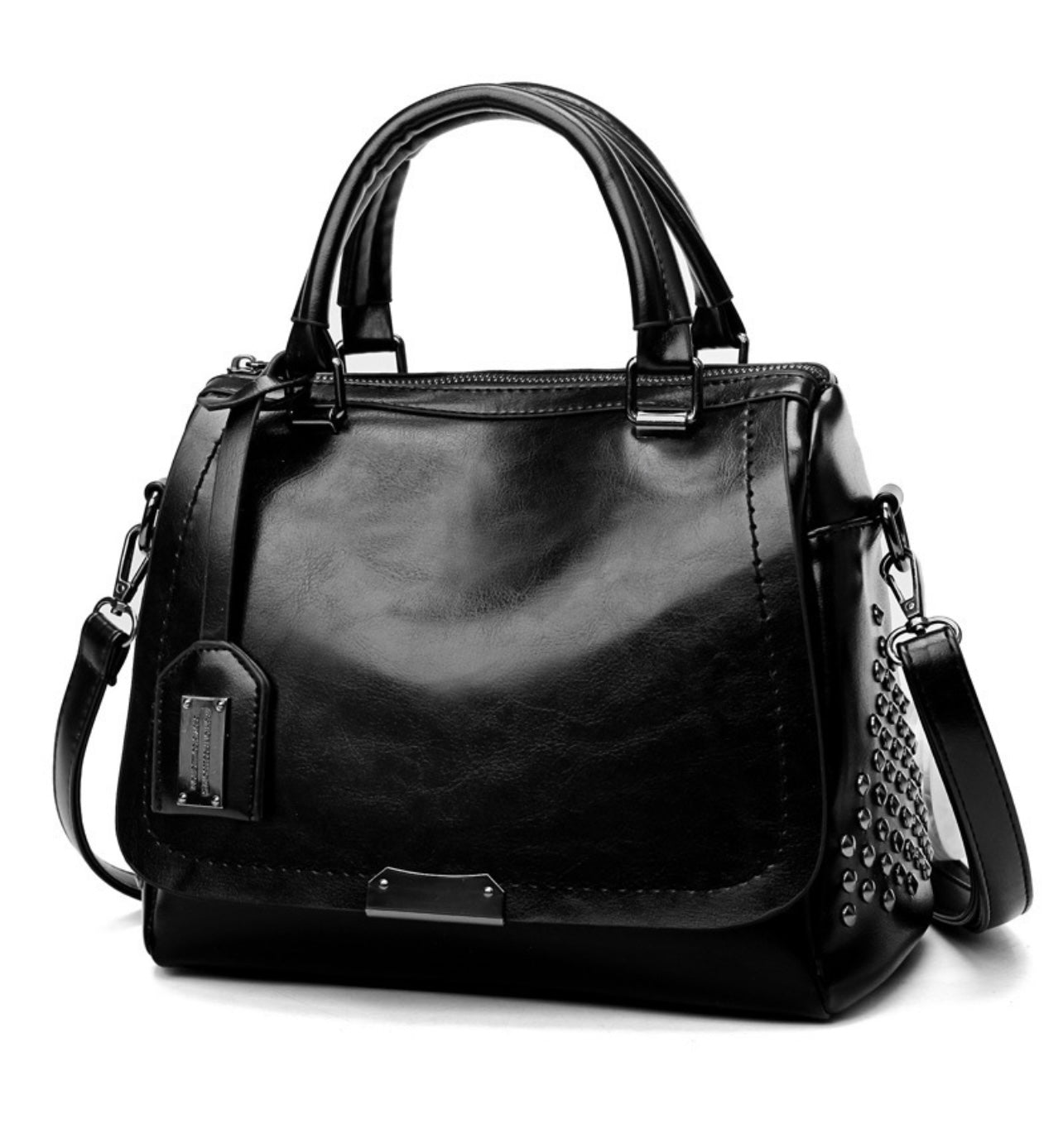 Retro Vegan Leather Rivet Handbags