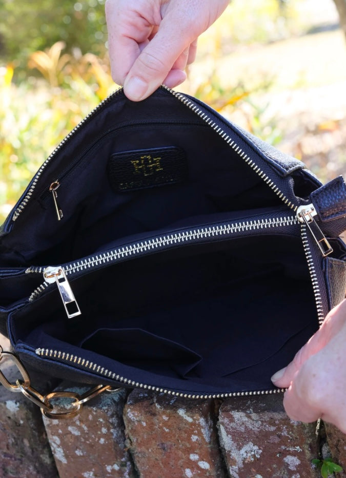 Ariana Crossbody in Black by Caroline Hill