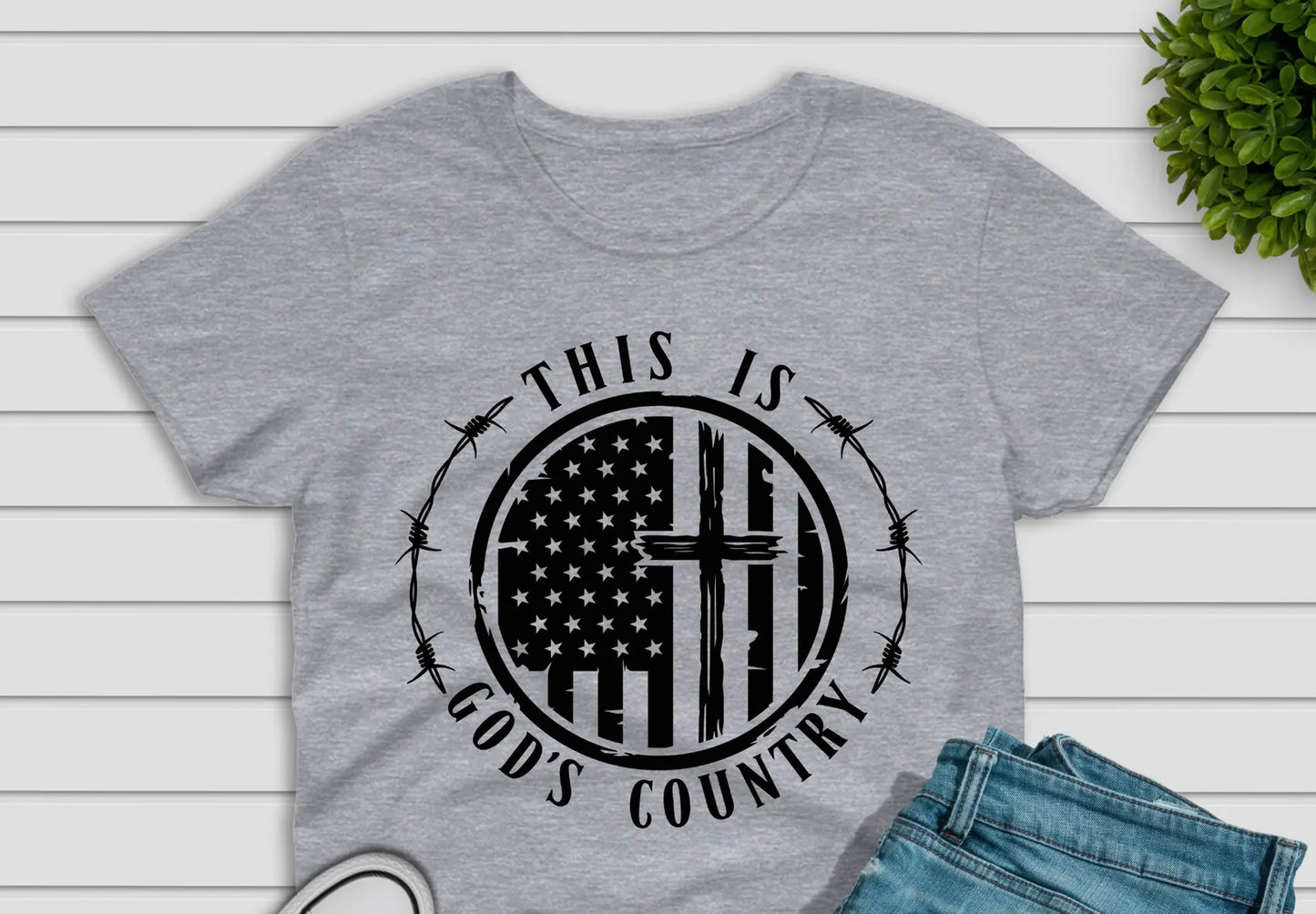God's Country T-Shirt (Light Gray)
