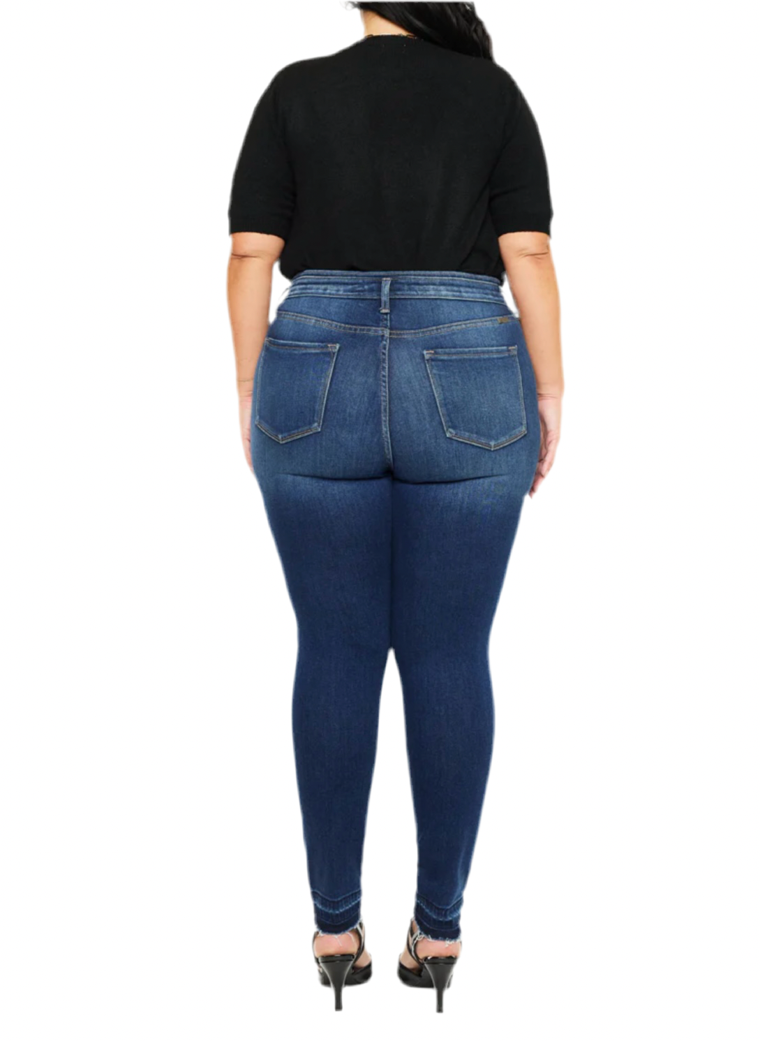 Zoe High Rise Ankle Skinny Jeans by Kan Can