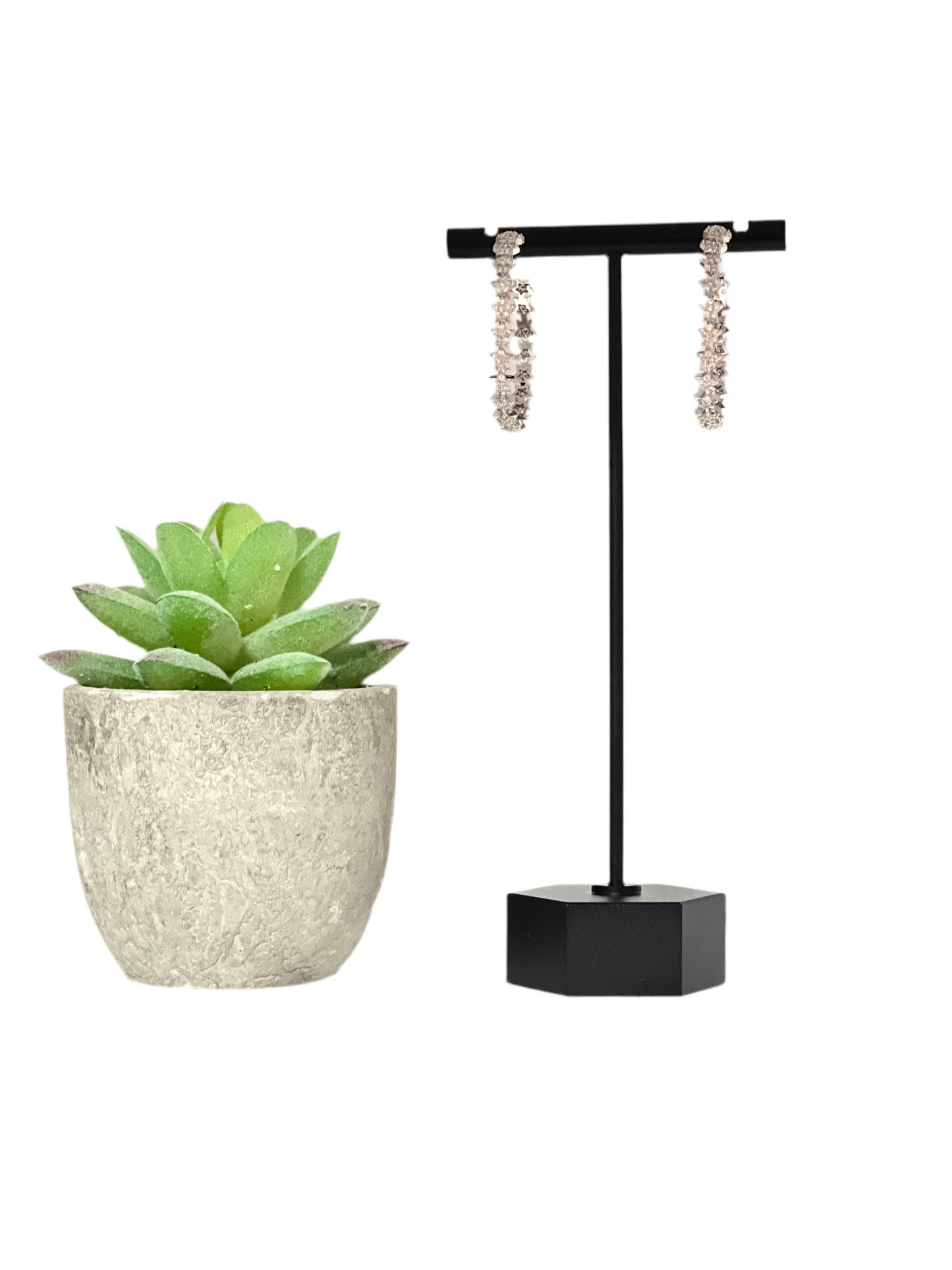 B.b. Lila Juliet Star Embedded Hoops