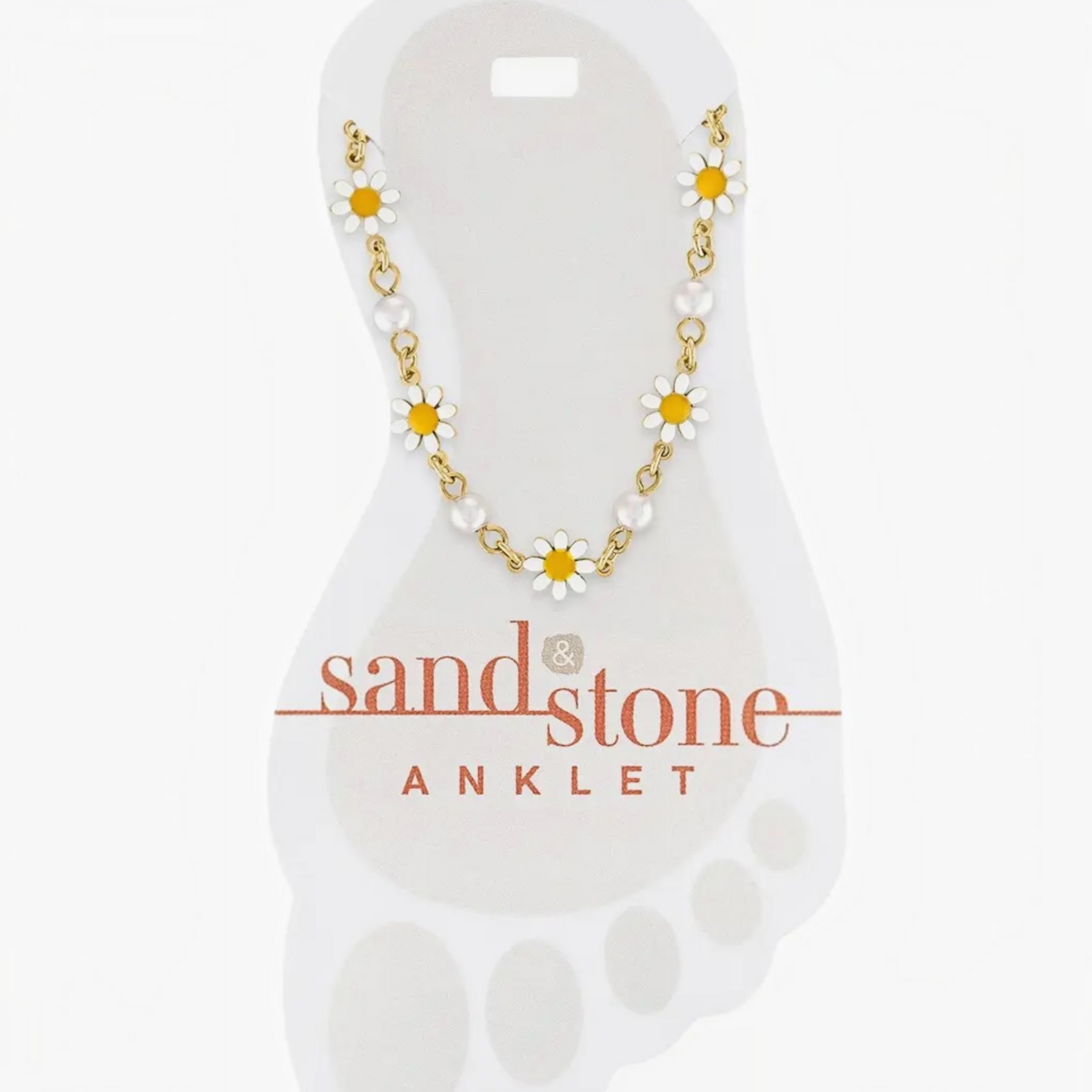Sand & Stone Anklets: Gold Daisy