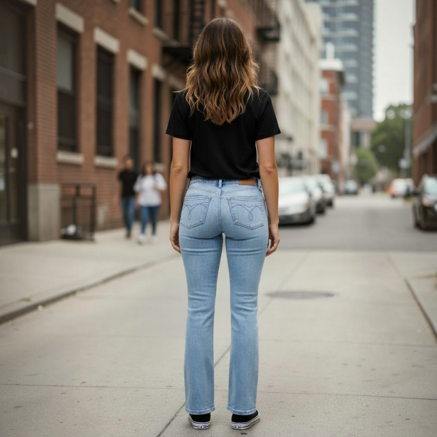 Mid Rise Thermal Bootcut Jeans by Judy Blue
