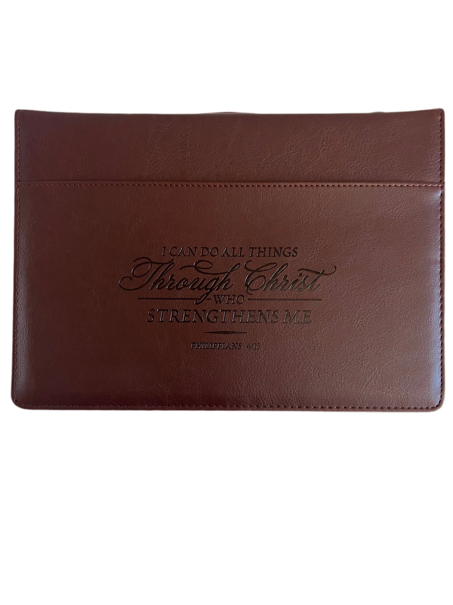 Through Christ Scenic Large Bible Cover