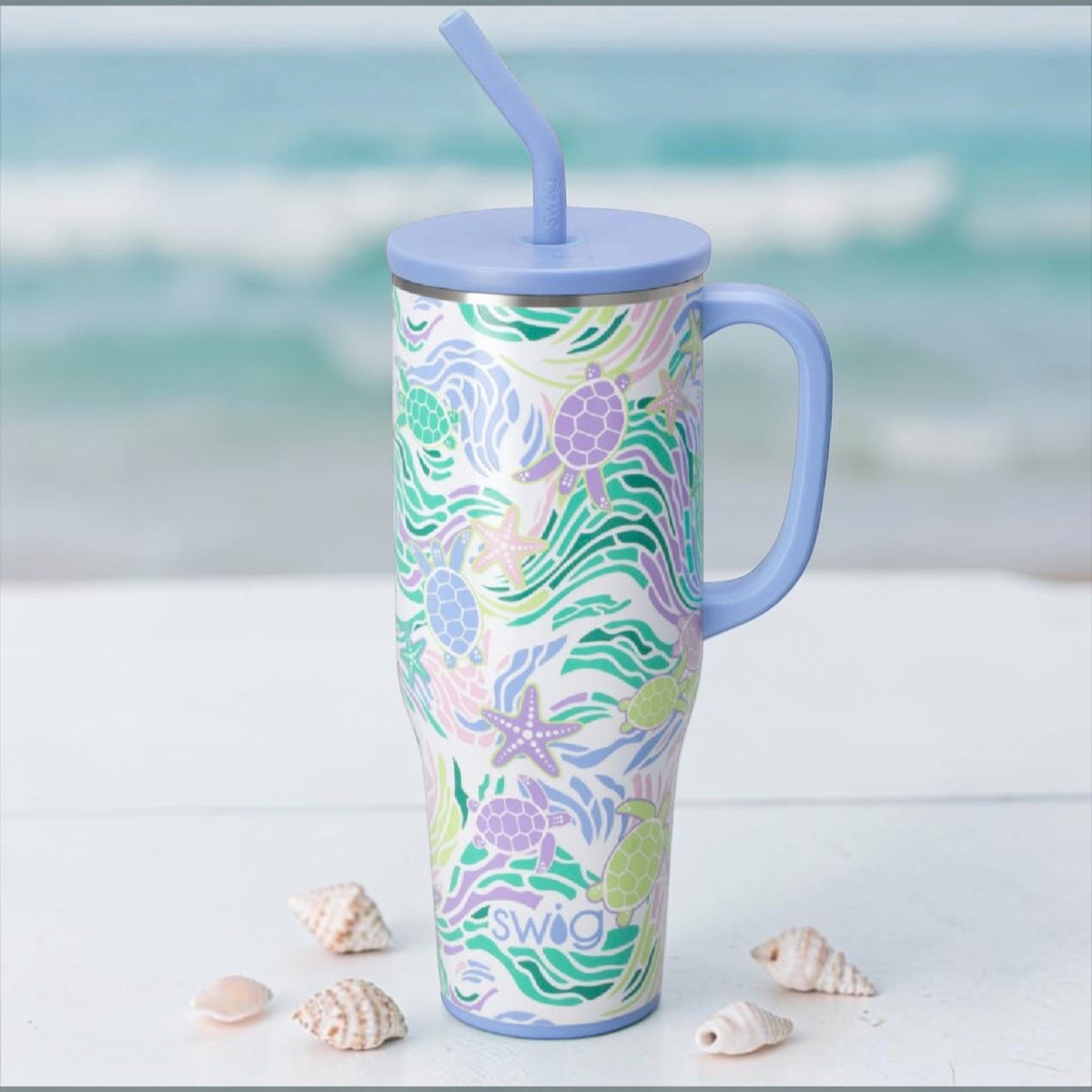 Sea Swirl 40oz Mega Mug by Swig Life
