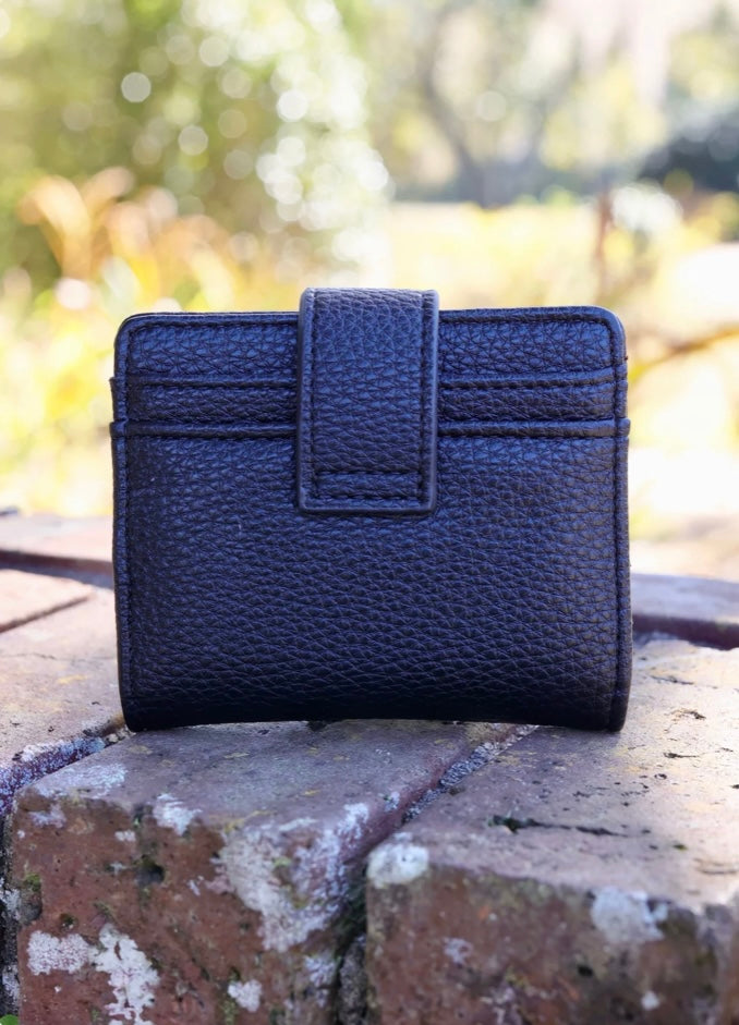 Tate Card Holder Wallet in Black by Caroline Hill