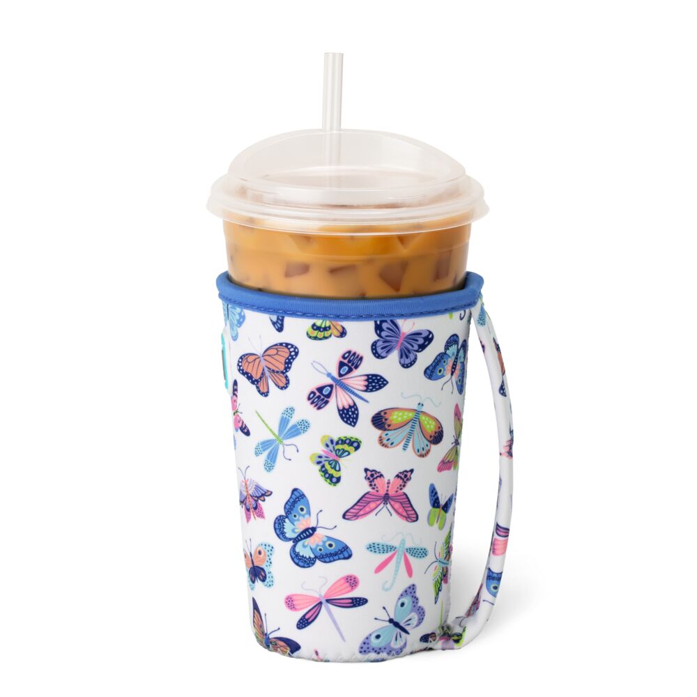 Butterfly Bliss Iced Cup Coolie (Medium) by Swig Life