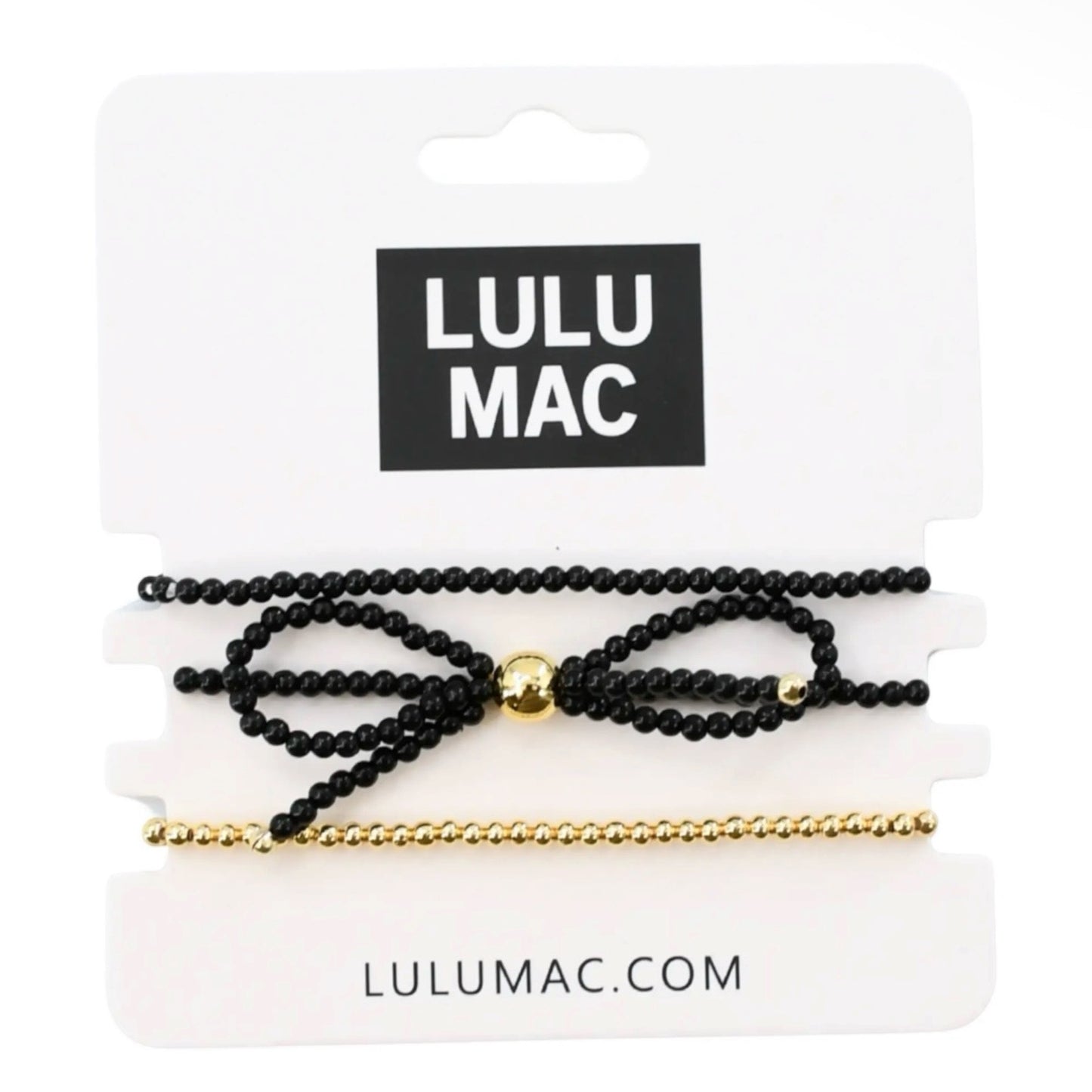 Black/Gold Bow Bracelet by Lulu Mac