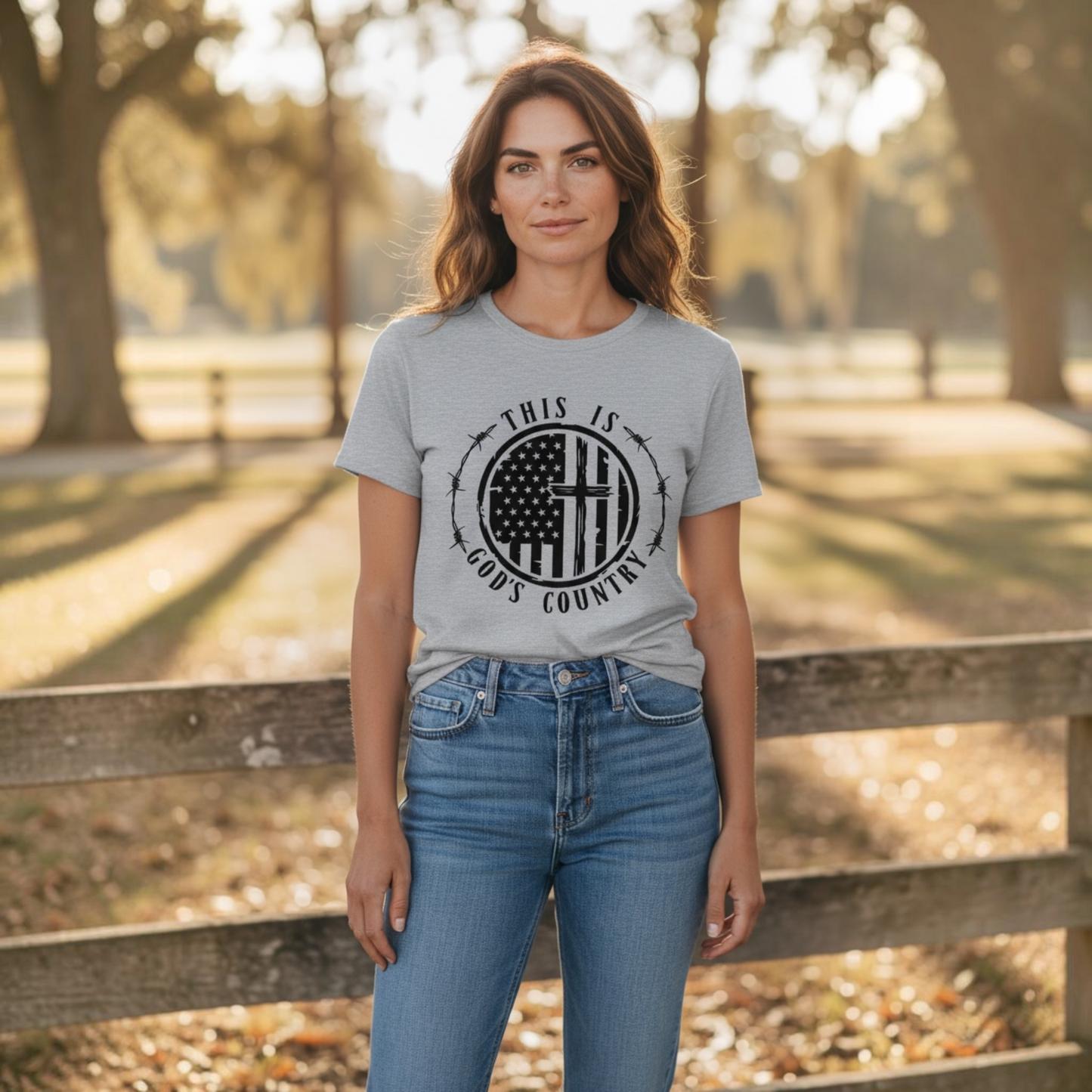 God's Country T-Shirt (Light Gray)