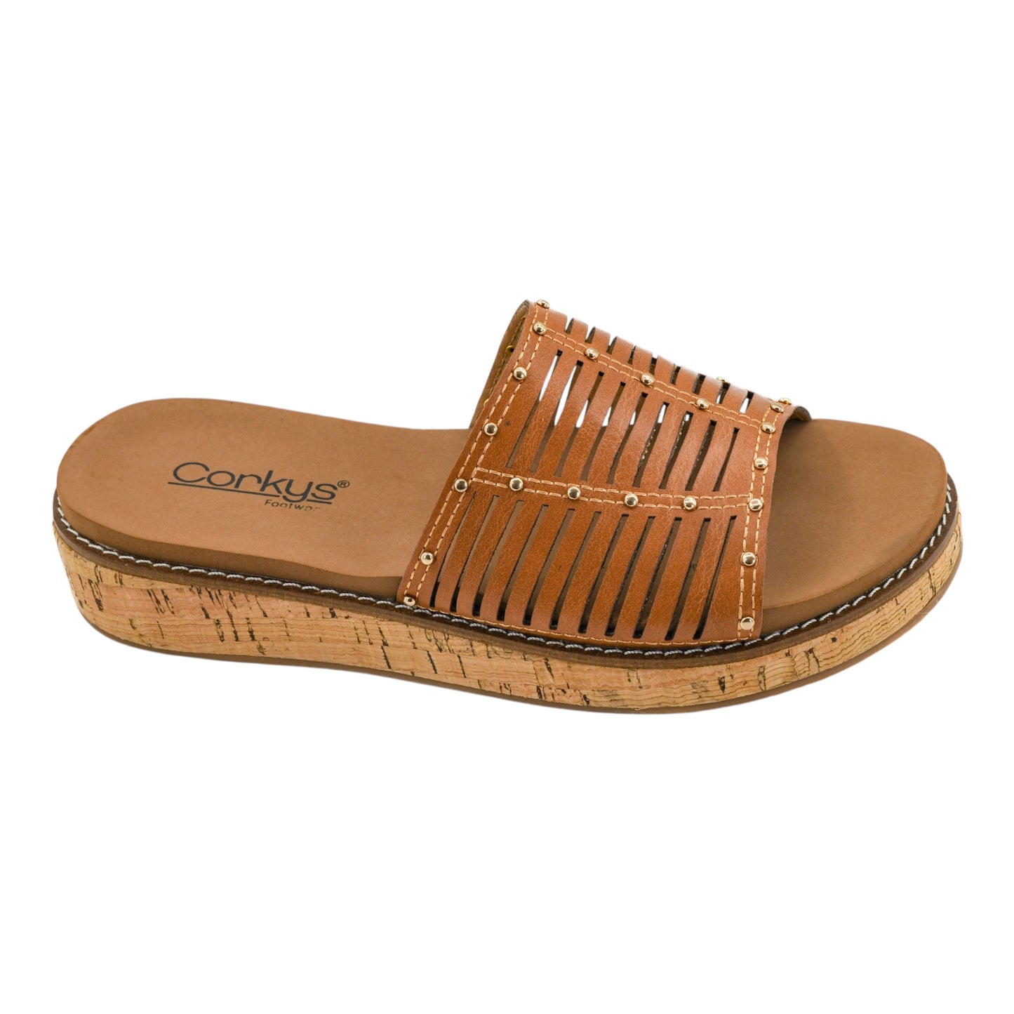 At Ease Cognac Sandal by Corkys