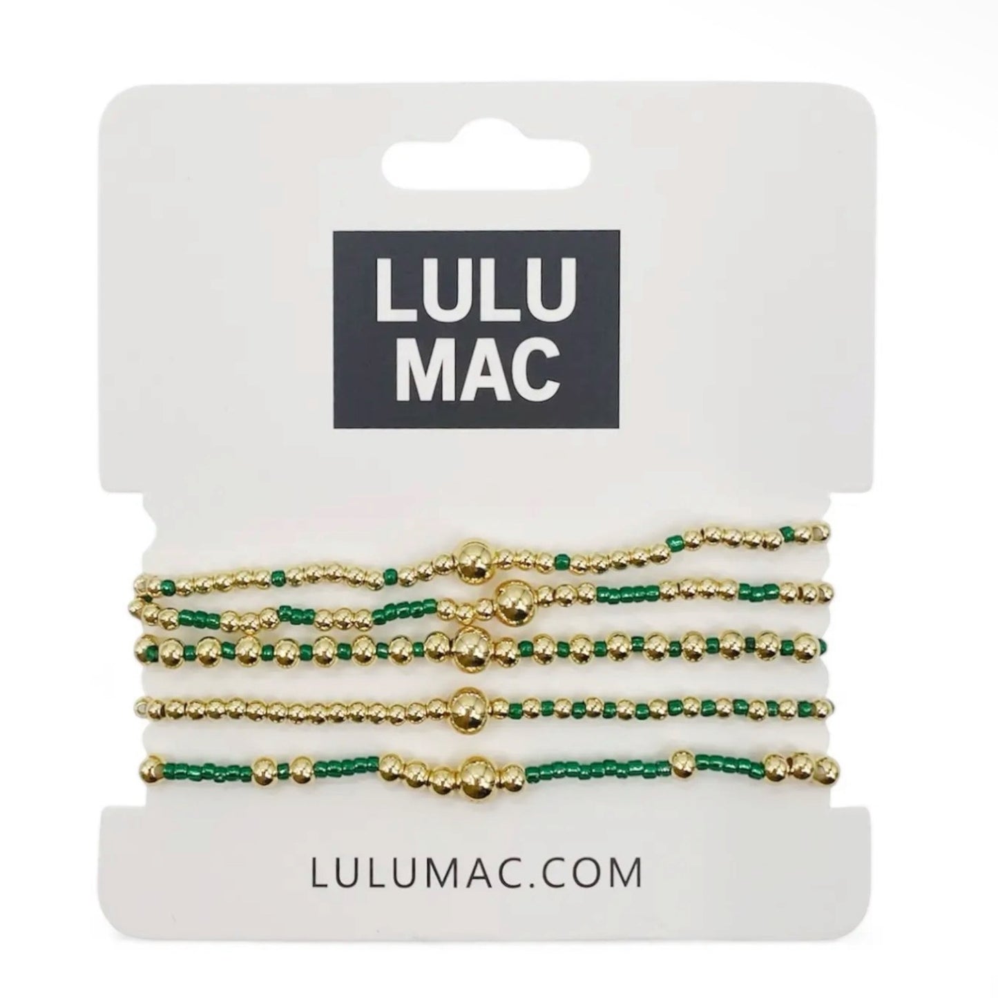 Green/Gold Bracelets by Lulu Mac