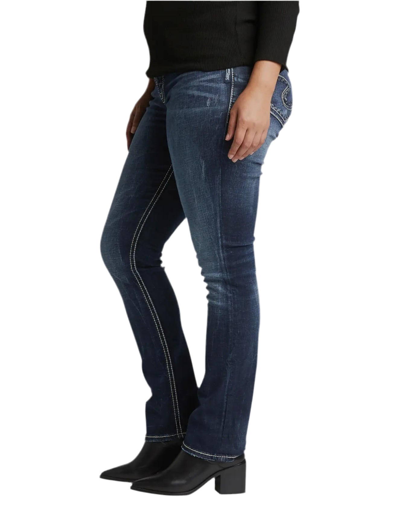 Plus Suki Curvy Fit Mid Rise Straight Leg Jeans By Silver Jeans