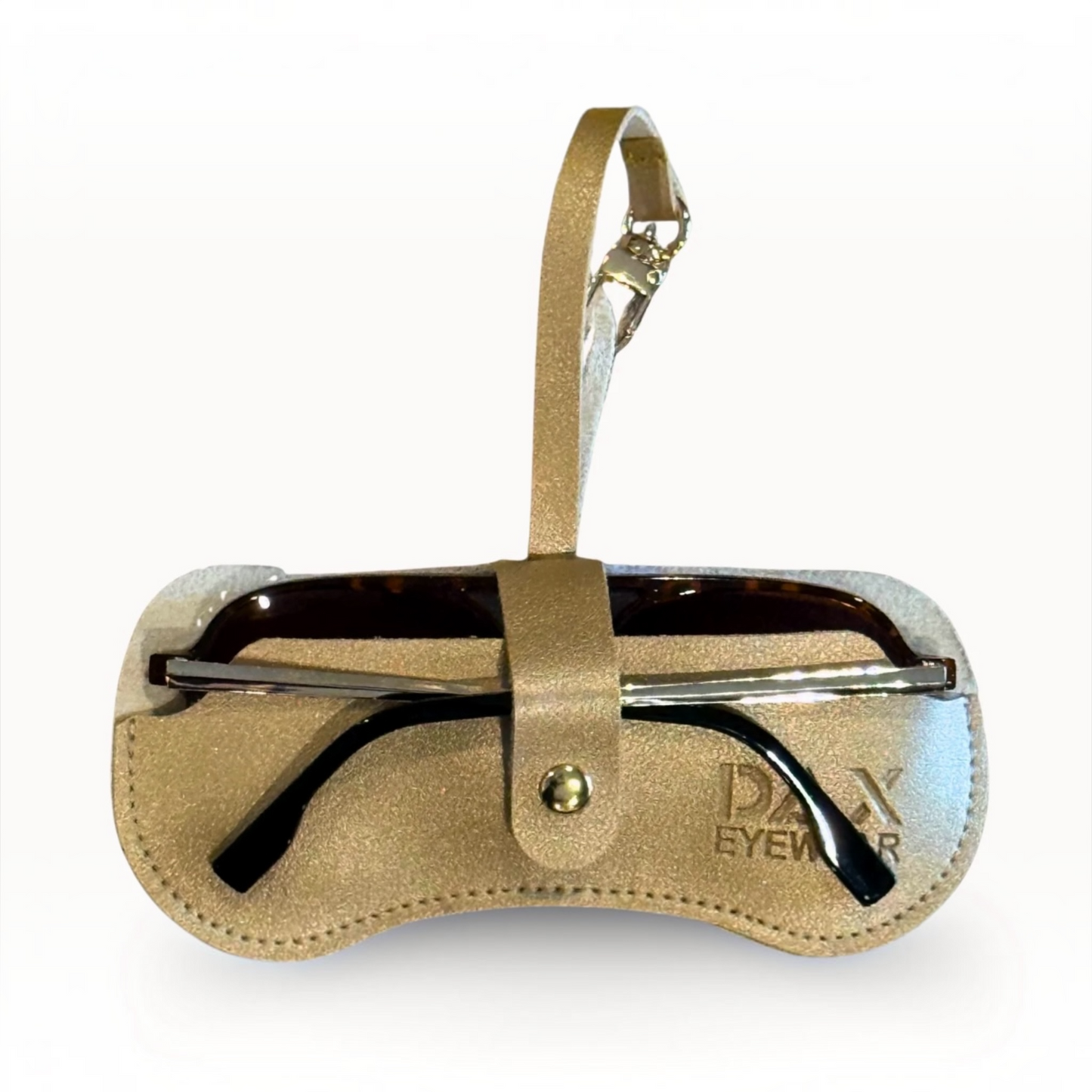 Gold Eyewear Clutch For Sunglasses -Scratch Protection by Dax Eyewear