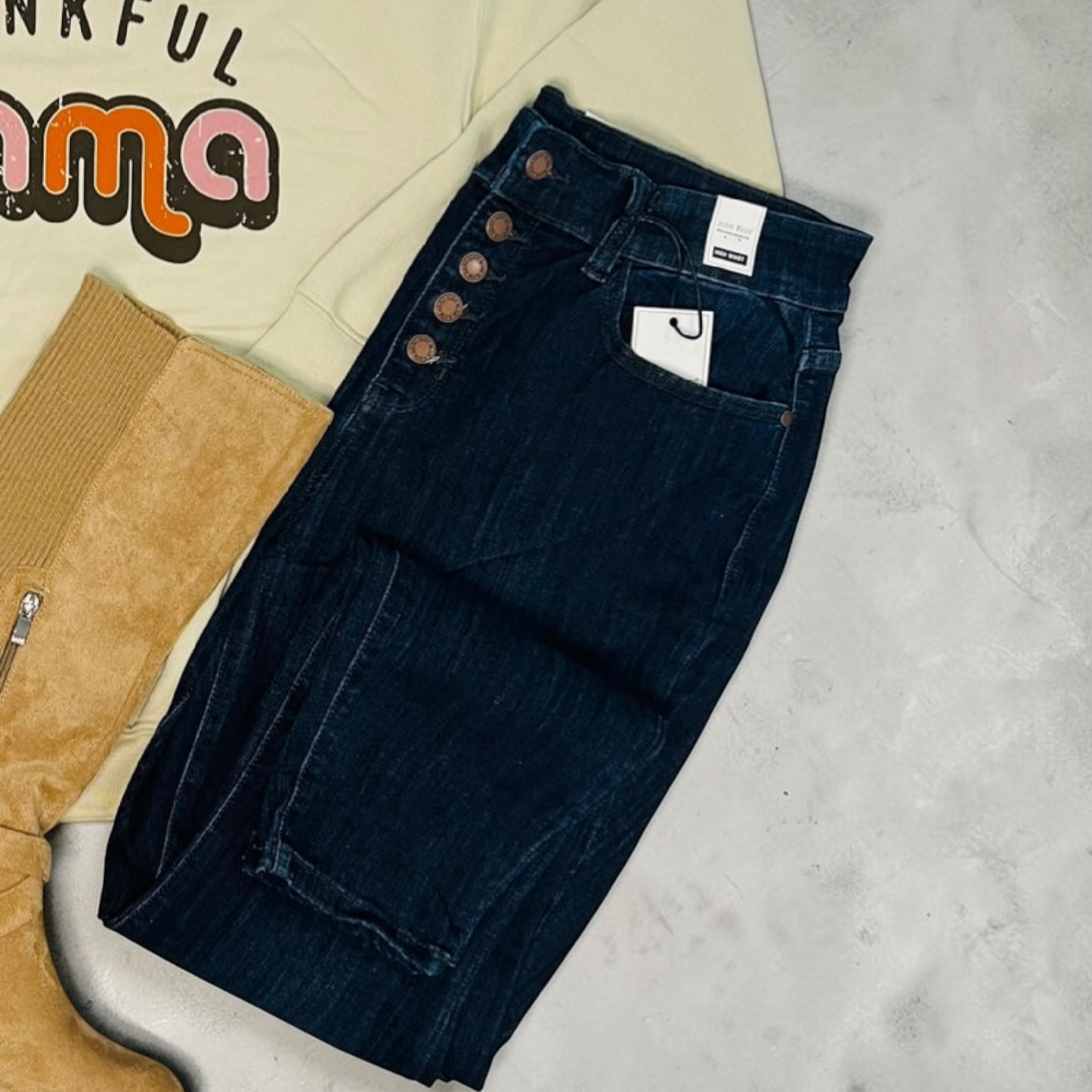 Judy Blue Dark Resin Skinny Jeans