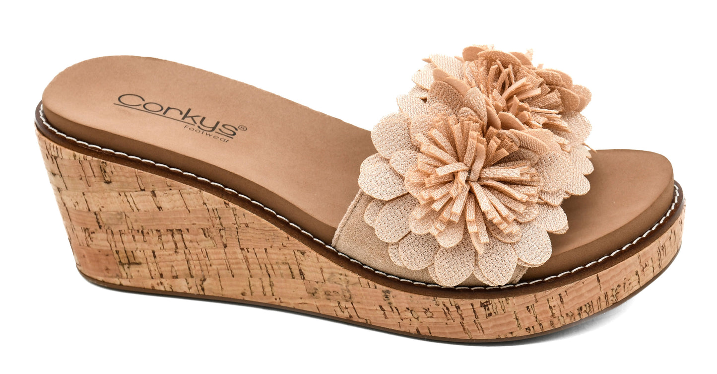 Wildflower Natural Wedge by Corkys