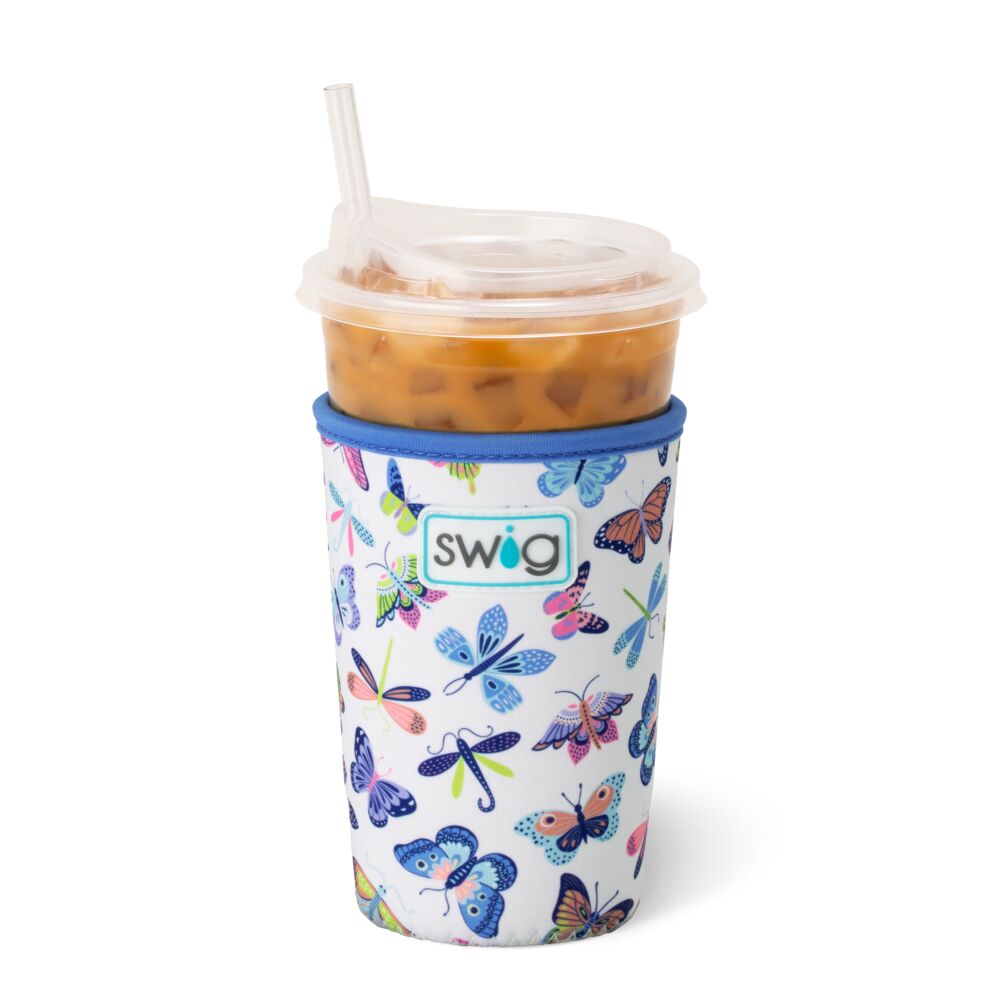 Butterfly Bliss Iced Cup Coolie (Medium) by Swig Life