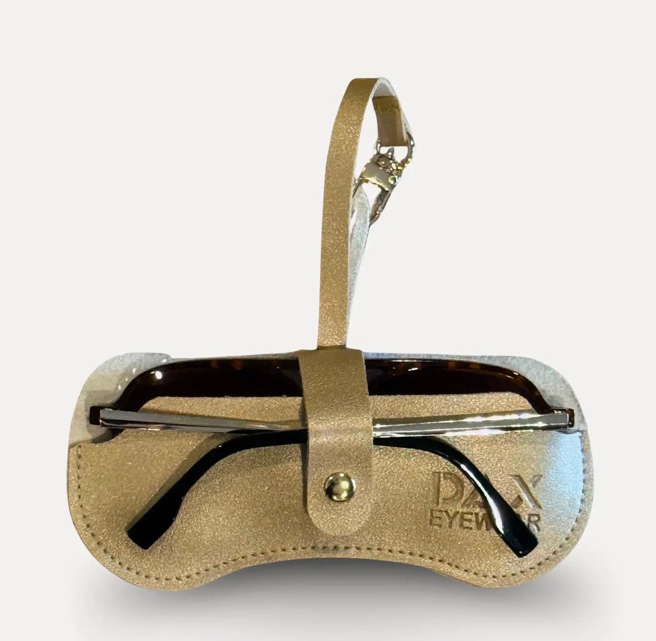 Gold Eyewear Clutch For Sunglasses -Scratch Protection by Dax Eyewear