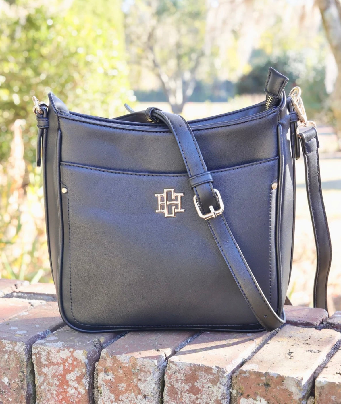 The Bethany Crossbody handbag in Black by Caroline Hill