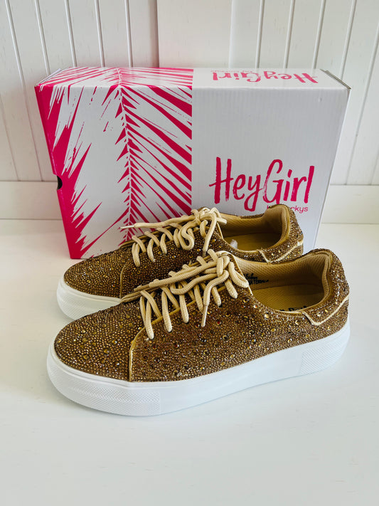 Bedazzle Sneakers (Gold) by Corkys