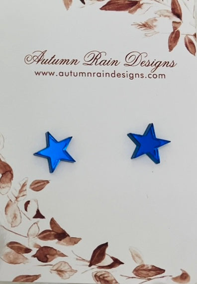 Mirrored Star Stud Earrings