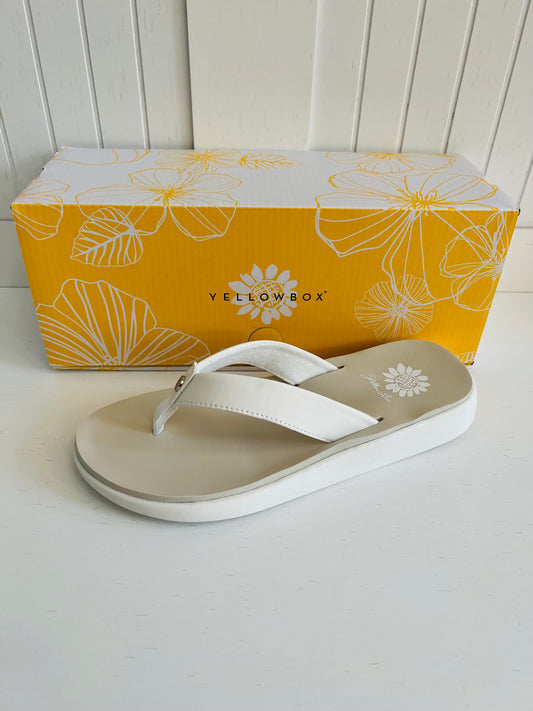 Ginza White Flip Flops by YellowBox