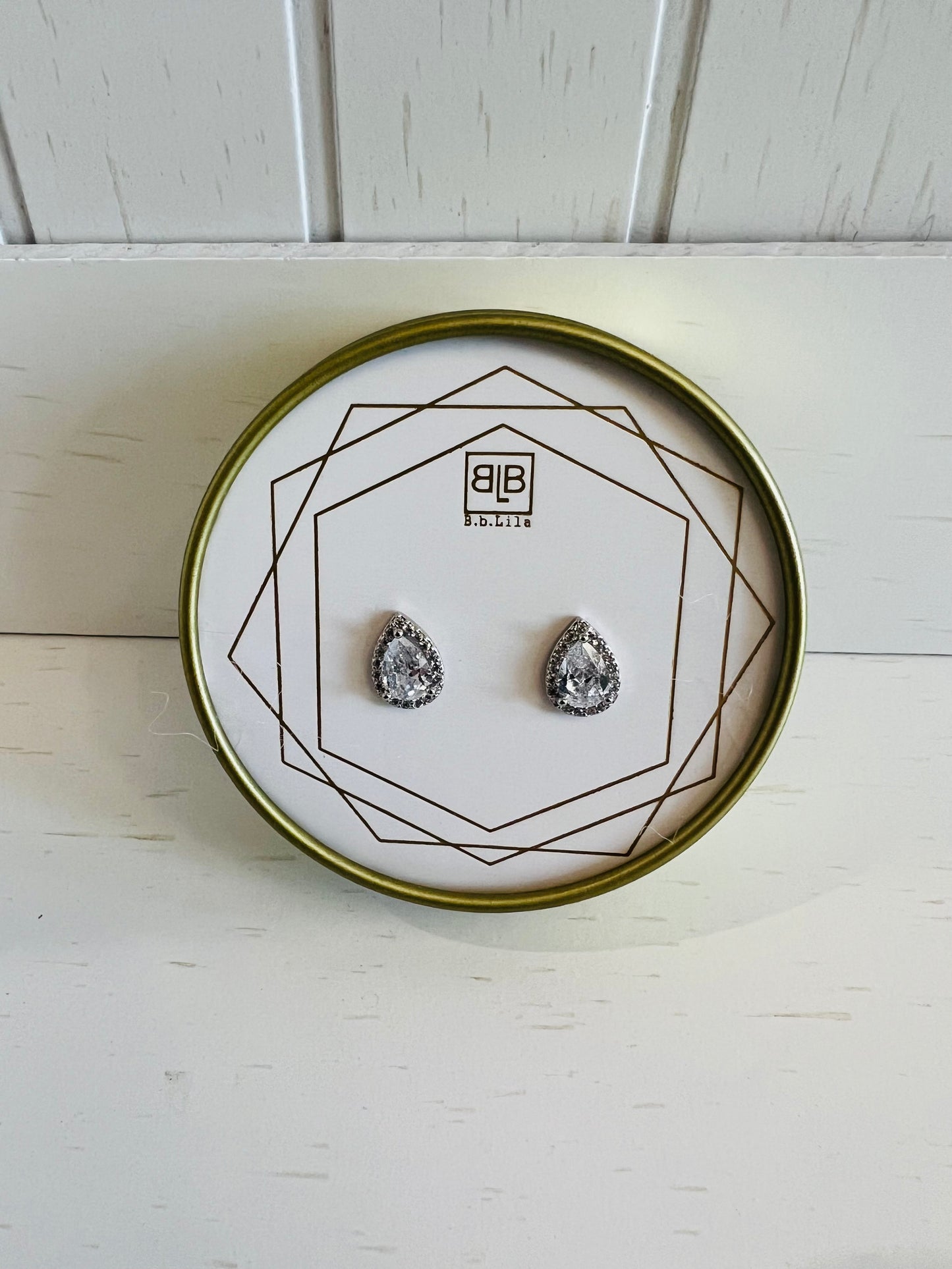 B.b. Lila Jewel Studs-Earrings
