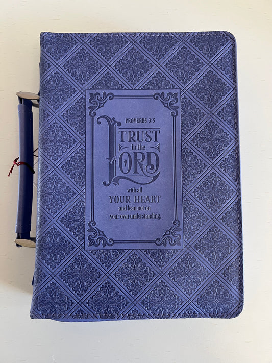 Trust In The Lord Purple Large Bible Cover