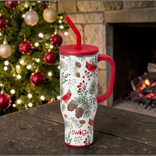 Winter Cardinals 30oz Mega Mug by Swig Life