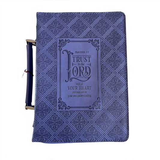 Trust In The Lord Purple Large Bible Cover