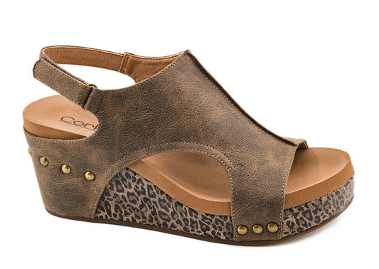 Carley Espresso Combo Wedge by Corkys