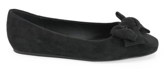 Sugar Rush Black Faux Suede Flats by Corkys