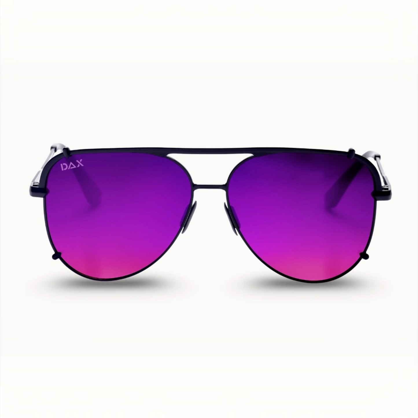 Shay Purple Polarized Hair Friendly Aviator Sunglasses by Dax Eyewear