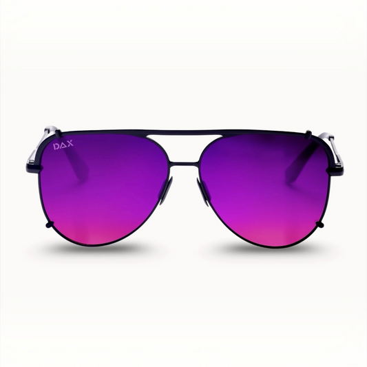 Shay Purple Polarized Hair Friendly Aviator Sunglasses by Dax Eyewear